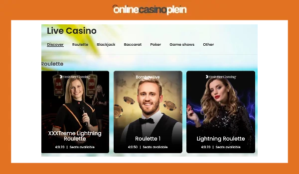 CasinoSky Live casino