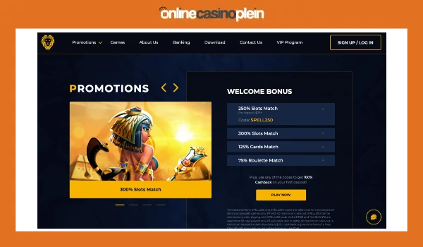 golden Lion Casino welkomsbonus