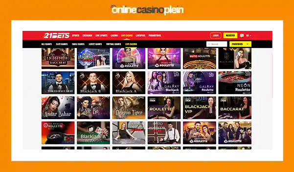 Online Casino 21Bets